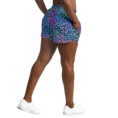 Loose Women’s Shorts With Neon Leopard Spirit Print