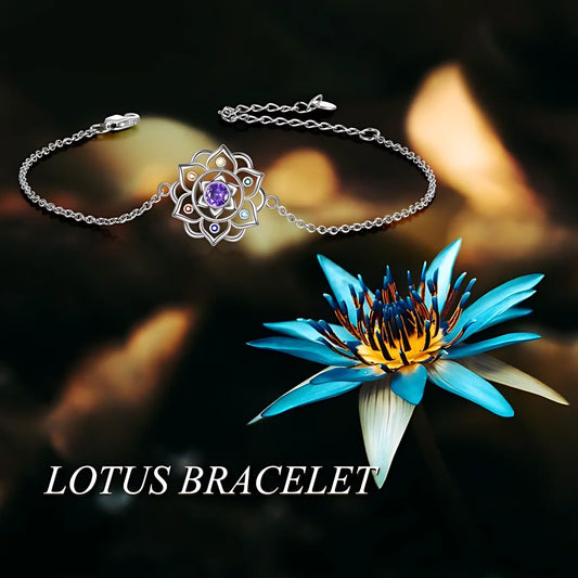 Lotus Cable Chain 925 Sterling Silver Bracelets - Silver