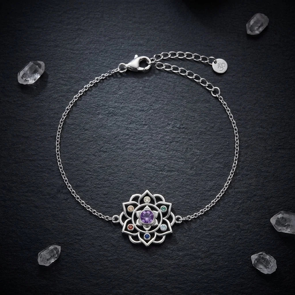 Lotus Cable Chain 925 Sterling Silver Bracelets - Silver
