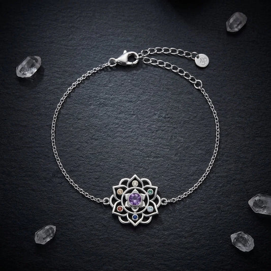 Lotus Cable Chain 925 Sterling Silver Bracelets - Silver