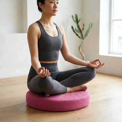 Lotus Embroidered Meditation Floor Cushions