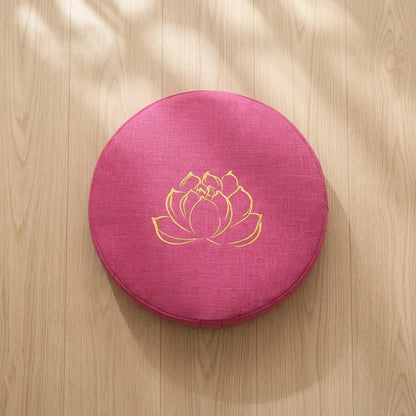 Lotus Embroidered Meditation Floor Cushions