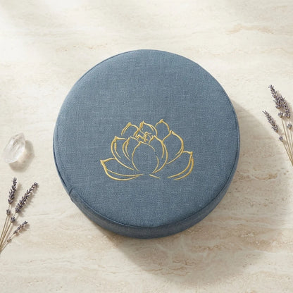 Lotus Embroidered Meditation Floor Cushions