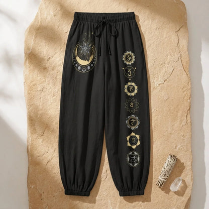 Lunar Energy Black Harem Trousers Womens Edition