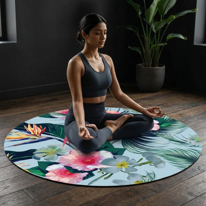 Luxury Circular Yoga Mat With Anti-Slip Suede Surface