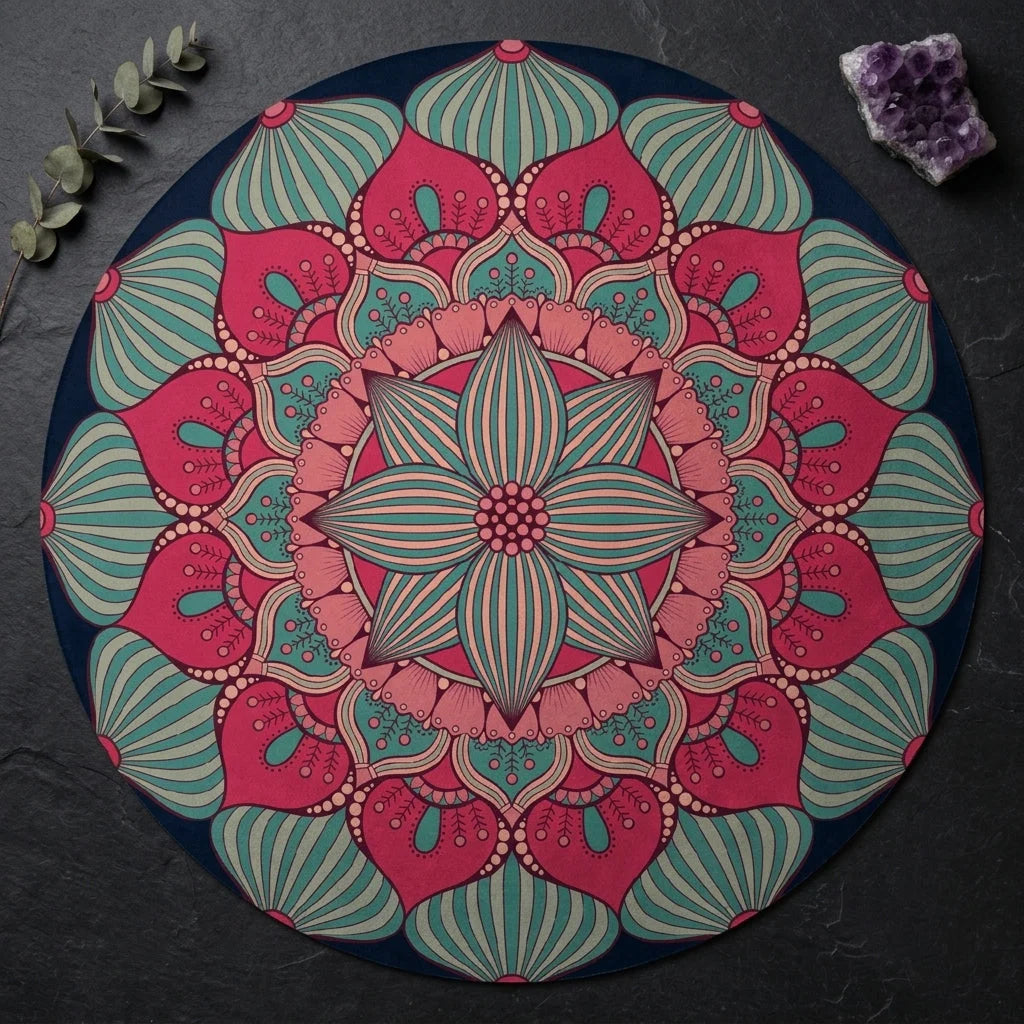 Luxury Circular Yoga Mat With Anti-Slip Suede Surface