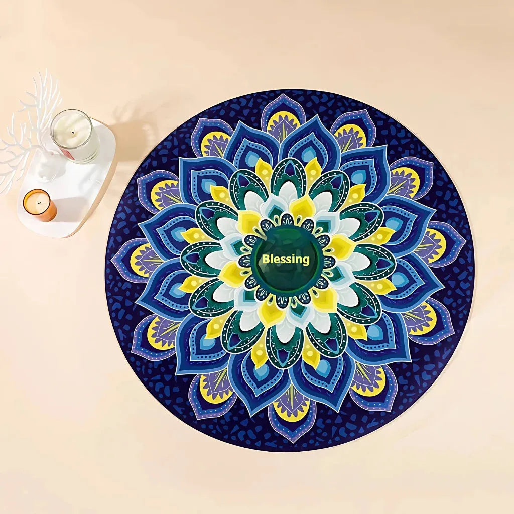 Luxury Circular Yoga Mat With Anti-Slip Suede Surface