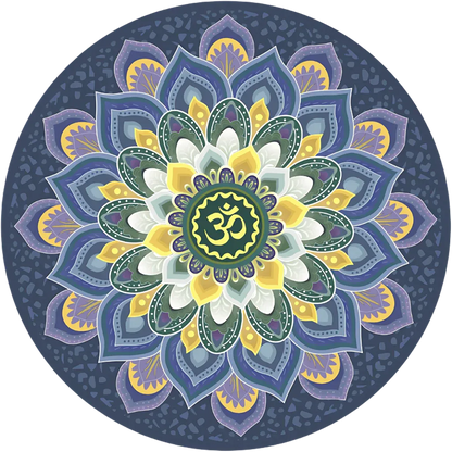 Luxury Circular Yoga Mat With Anti-Slip Suede Surface - Mandala / 1400X1.5 mm