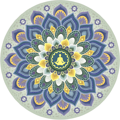 Luxury Circular Yoga Mat With Anti-Slip Suede Surface - Meditation / 1400X1.5 mm