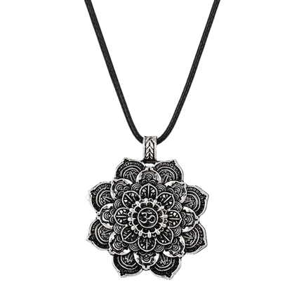 Mandala Charm Necklace Om for Daily Mindful Living