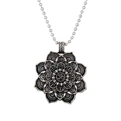 Mandala Charm Necklace Om for Daily Mindful Living