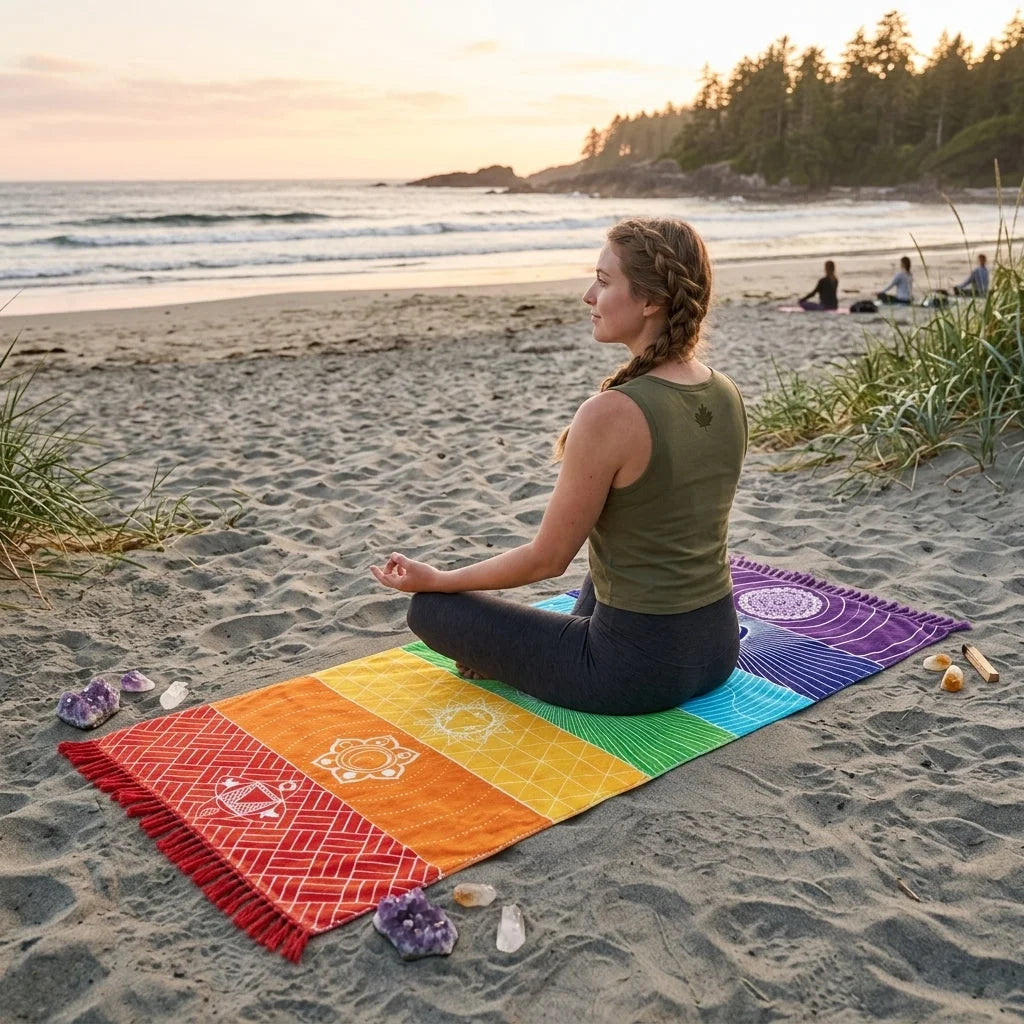 Mandala Print Carpet Yoga With Stretch Fabric Comfort