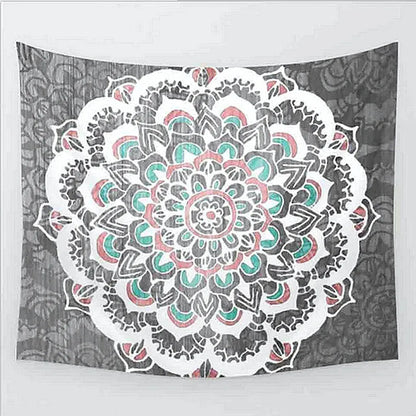 Mandala Wall Tapestry With Elephant Design - 09 Style / L