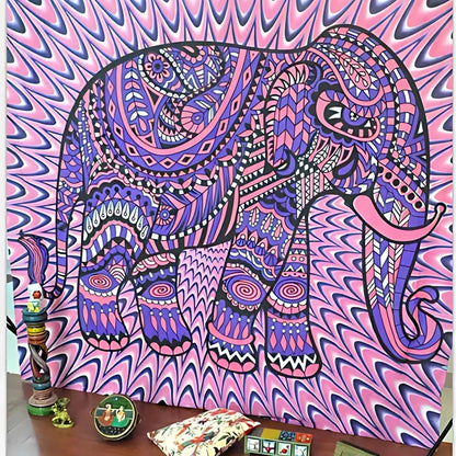 Mandala Wall Tapestry With Elephant Design - 16 Style / L