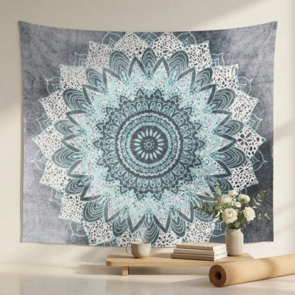Mandala Wall Tapestry With Elephant Design