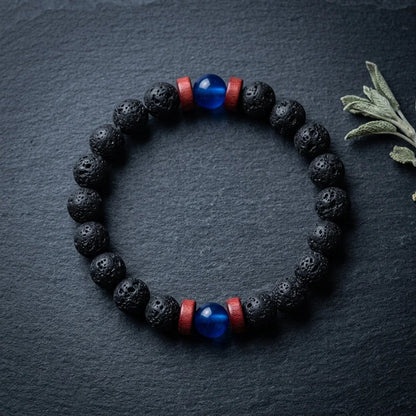 Matte Black Lava Stone Bracelet For Everyday Balance