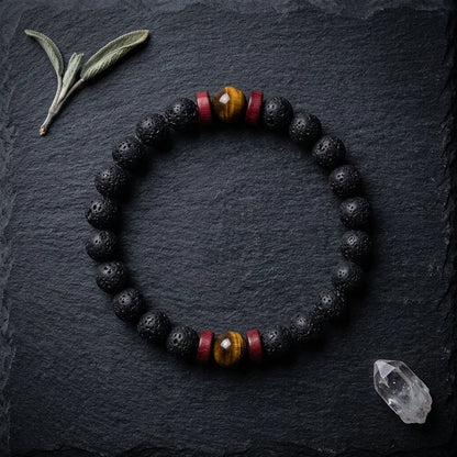 Matte Black Lava Stone Bracelet For Everyday Balance