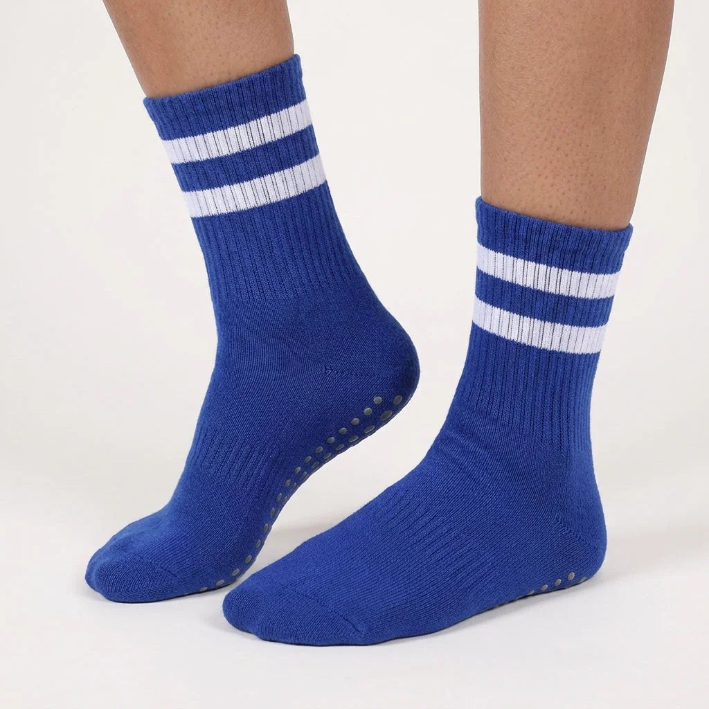 Mid Calf Grip Socks Yoga Comfort Fit For Women