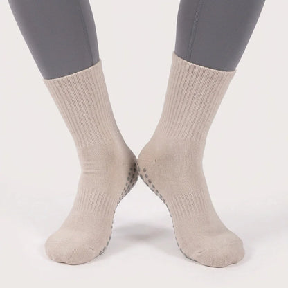 Mid Calf Grip Socks Yoga Comfort Fit For Women