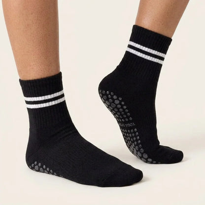 Mid Calf Grippy Socks Yoga For Year Round Comfort