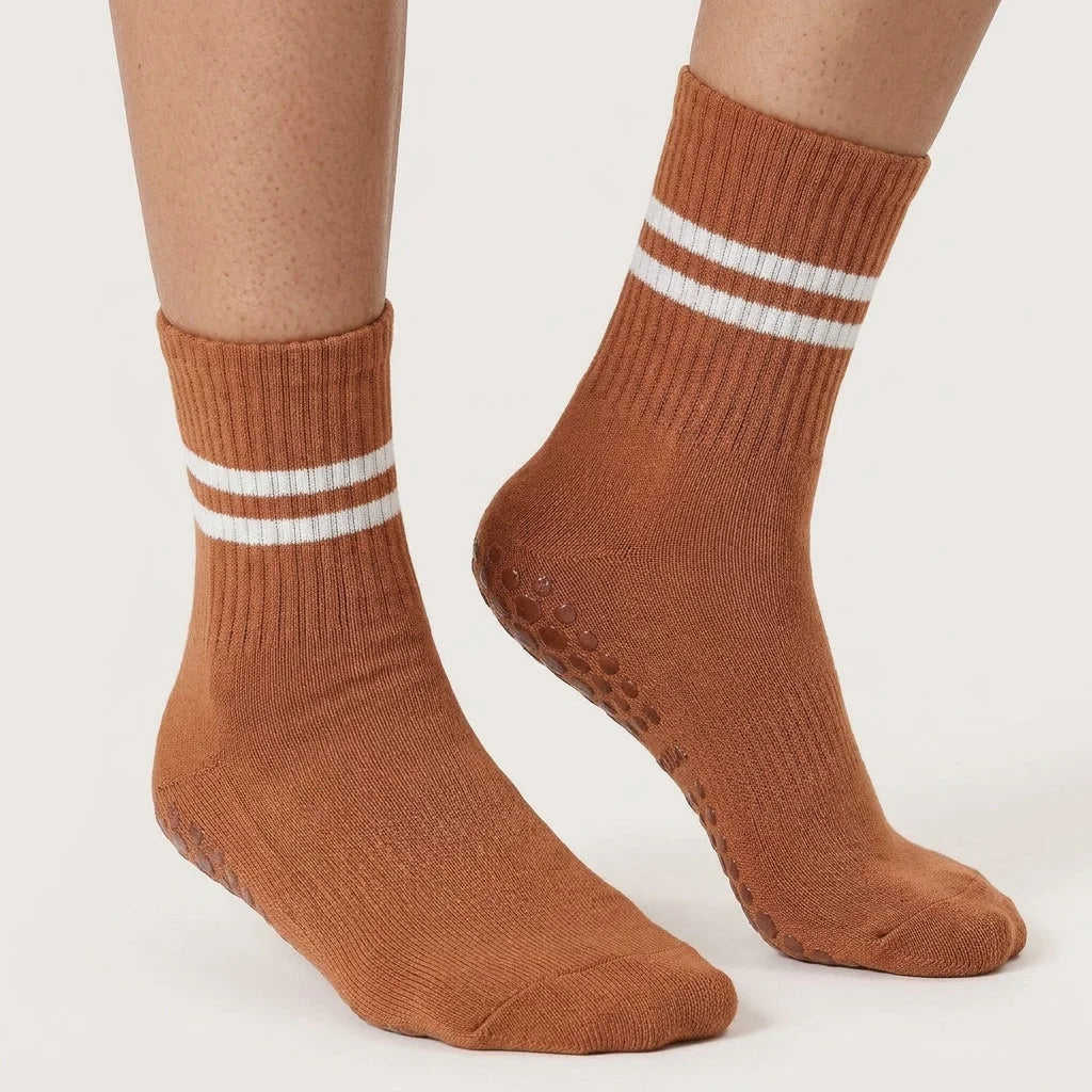 Mid Calf Grippy Socks Yoga For Year Round Comfort