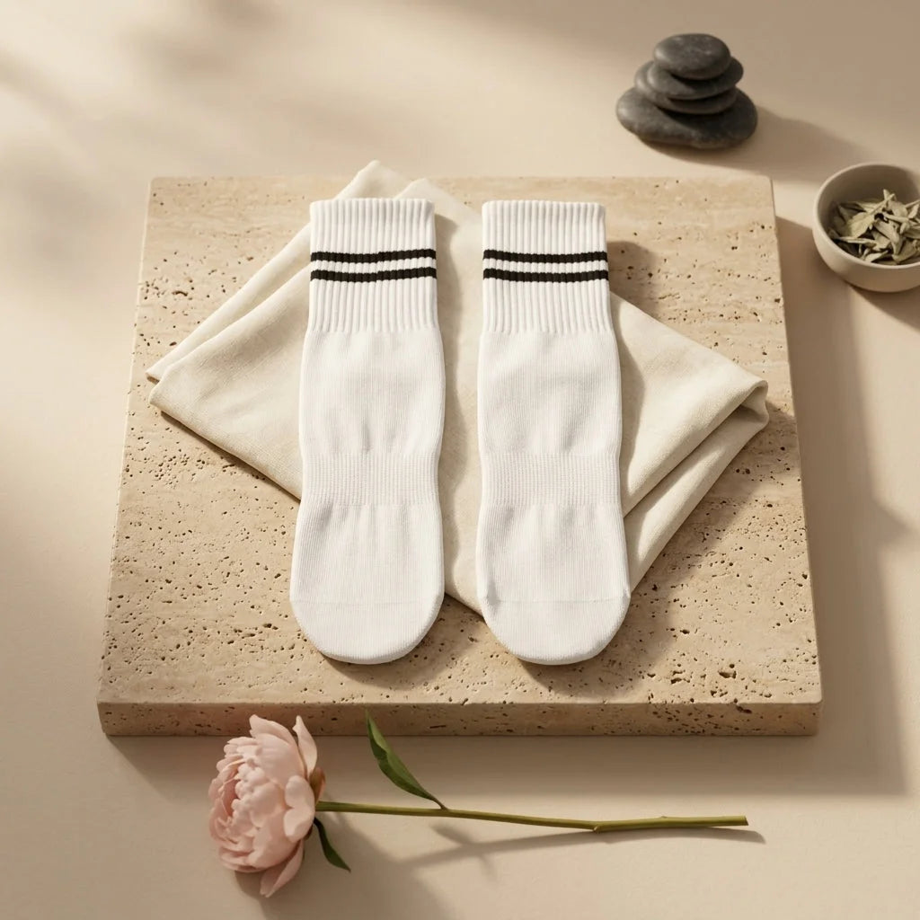 Mid Calf Grippy Socks Yoga For Year Round Comfort