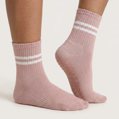 Mid Calf Grippy Socks Yoga For Year Round Comfort