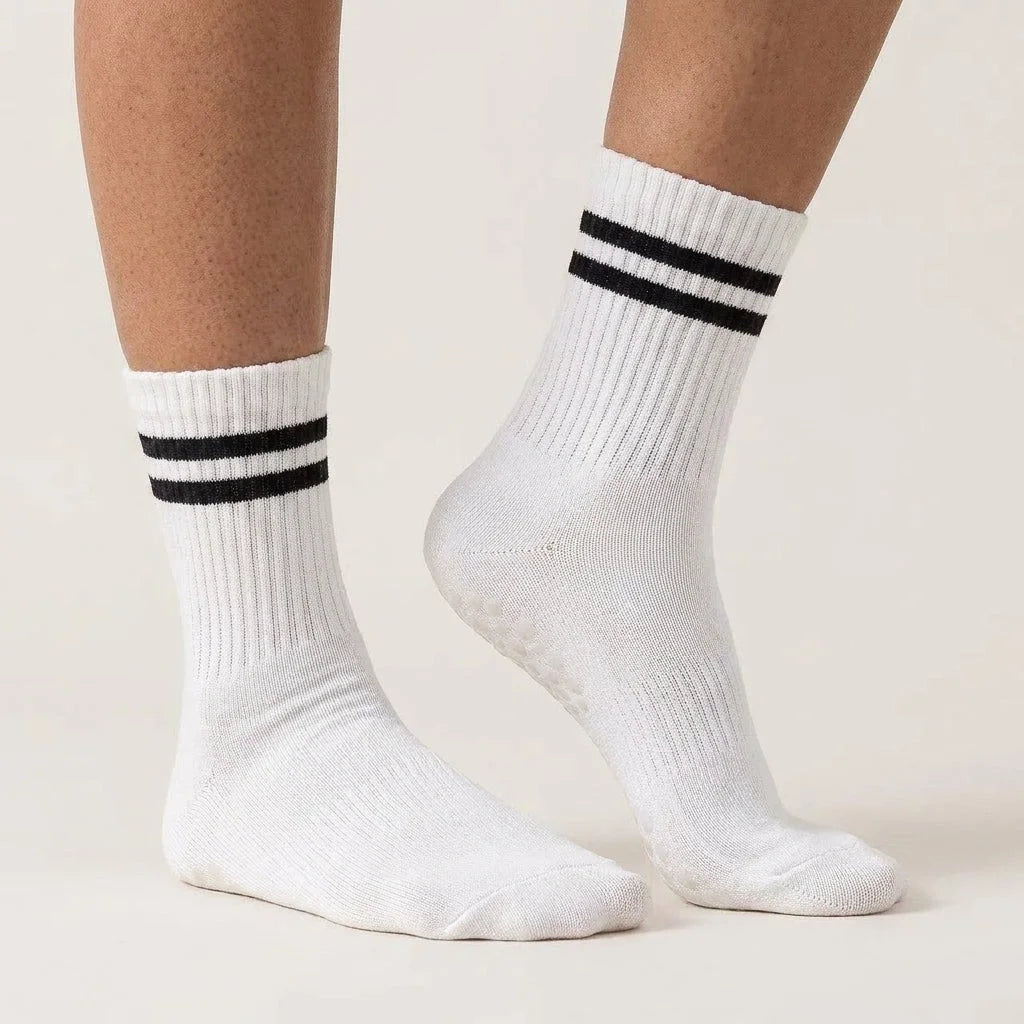 Mid Calf Grippy Socks Yoga For Year Round Comfort
