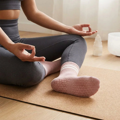 Mid Calf Grippy Socks Yoga For Year Round Comfort