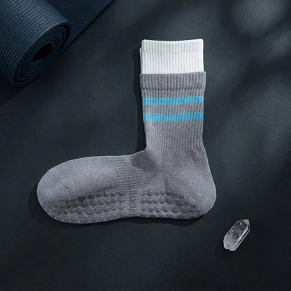 Mid Calf Pilates Grip Socks For Women’s Studio Flow