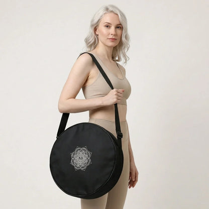 Minimalist Yoga Wheel Bag With Adjustable Straps - Black