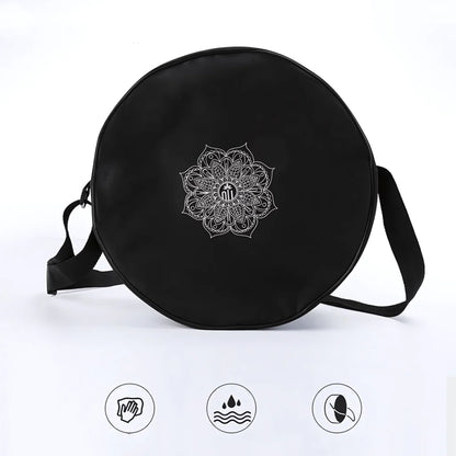 Minimalist Yoga Wheel Bag With Adjustable Straps - Black