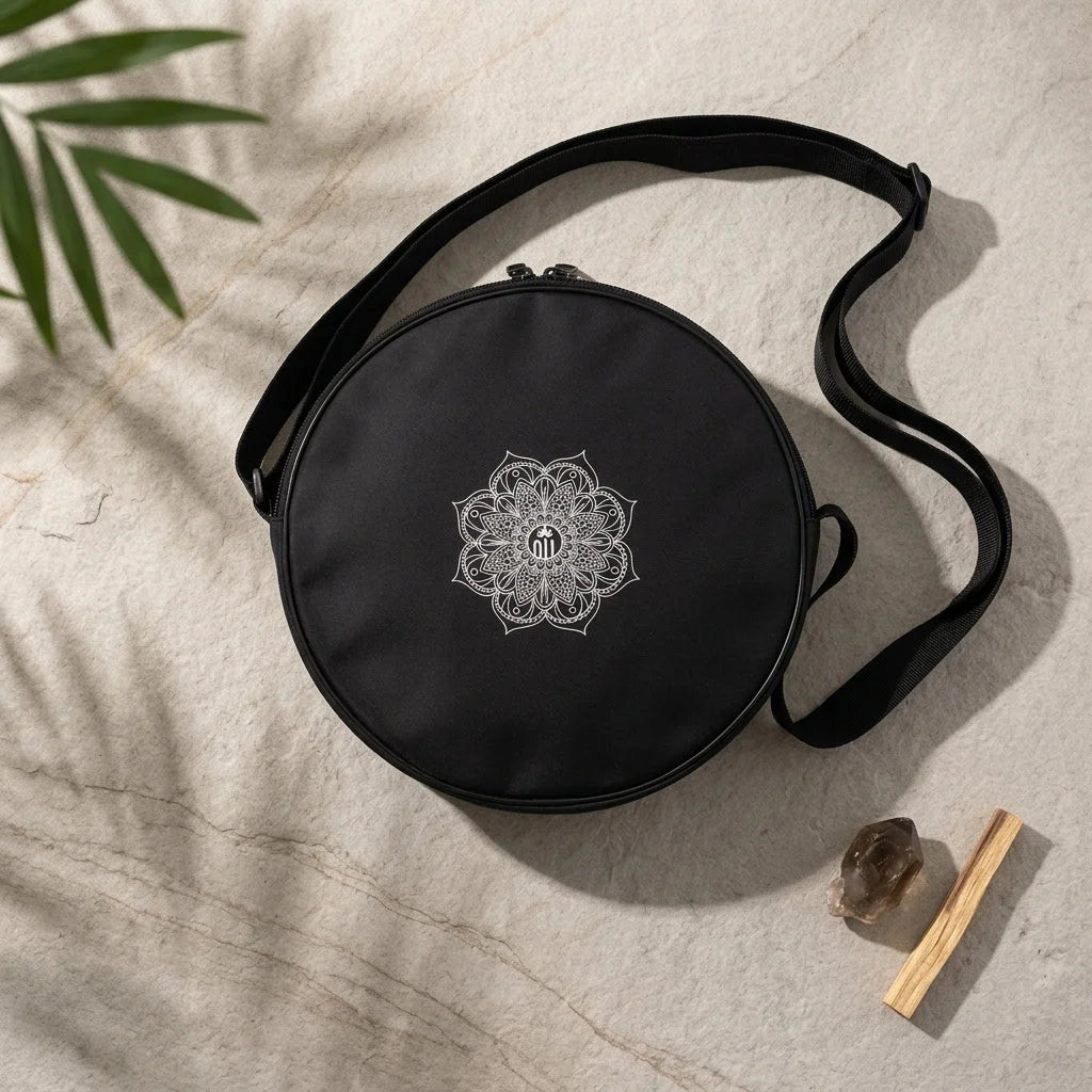 Minimalist Yoga Wheel Bag With Adjustable Straps - Black