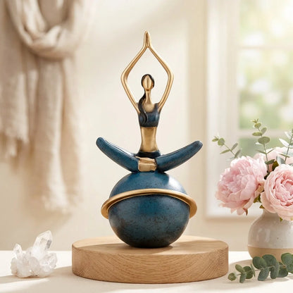 Modern Resin Statuette Yoga Pose Figurine