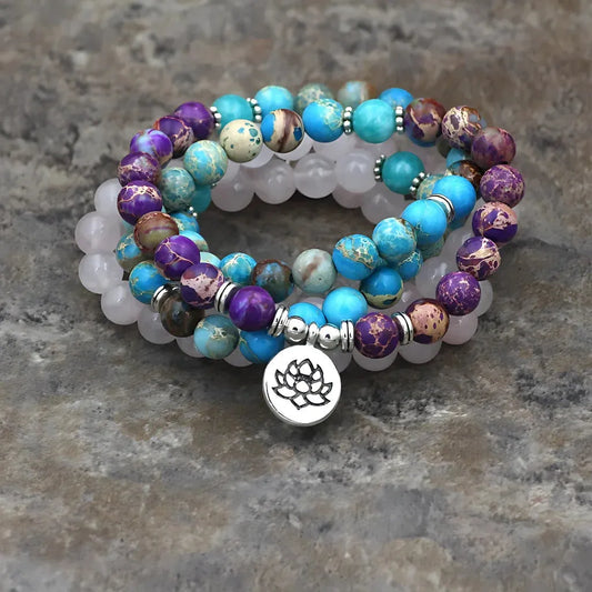 Multi Gemstone Bracelet For Grounded Radiance - Lotus