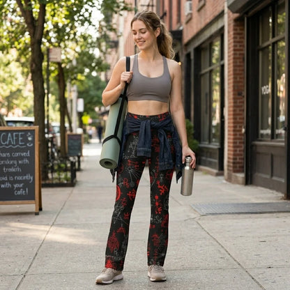Mystic Alchemy Black Flare Legging With Magic Symbols