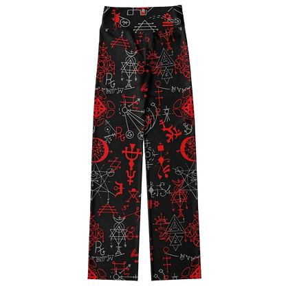 Mystic Alchemy Black Flare Legging With Magic Symbols