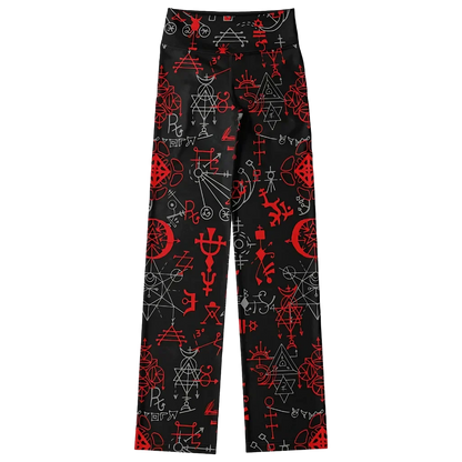Mystic Alchemy Black Flare Legging With Magic Symbols