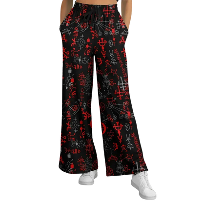 Mystic Alchemy Flare Joggers For Women – Black Base - XS