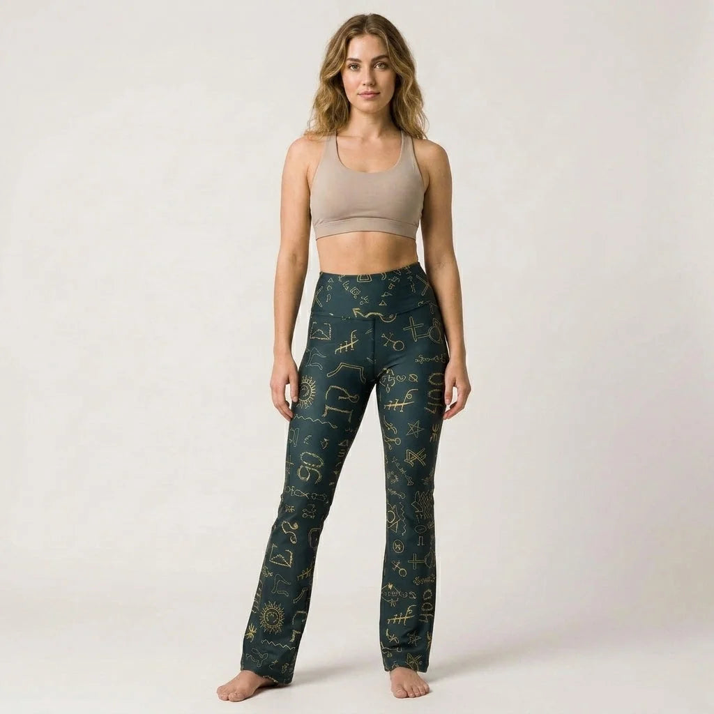 Mystic Alchemy Flare Legging Pants For Yoga Rituals