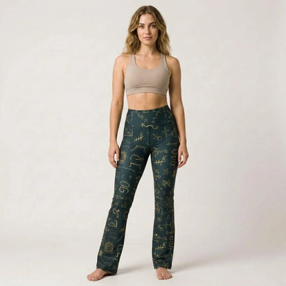 Mystic Alchemy Flare Legging Pants For Yoga Rituals