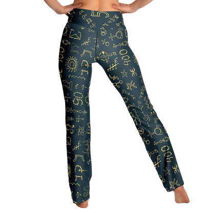 Mystic Alchemy Flare Legging Pants For Yoga Rituals