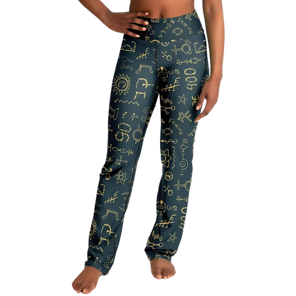 Mystic Alchemy Flare Legging Pants For Yoga Rituals