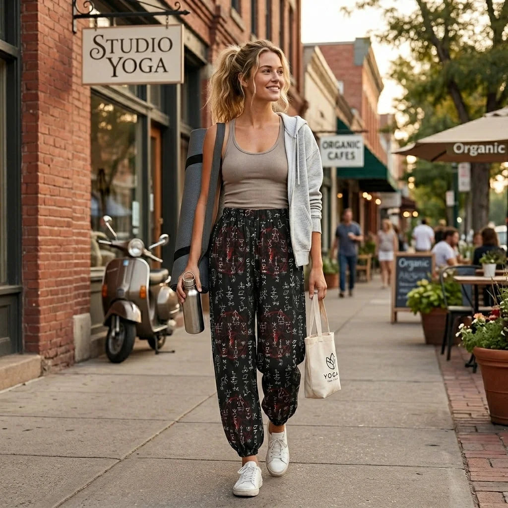 Mystic Alchemy Harem Style Pants in Black