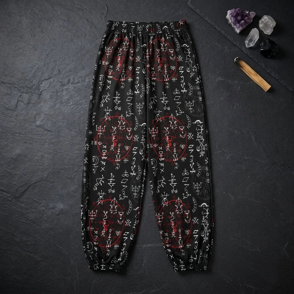 Mystic Alchemy Harem Style Pants in Black