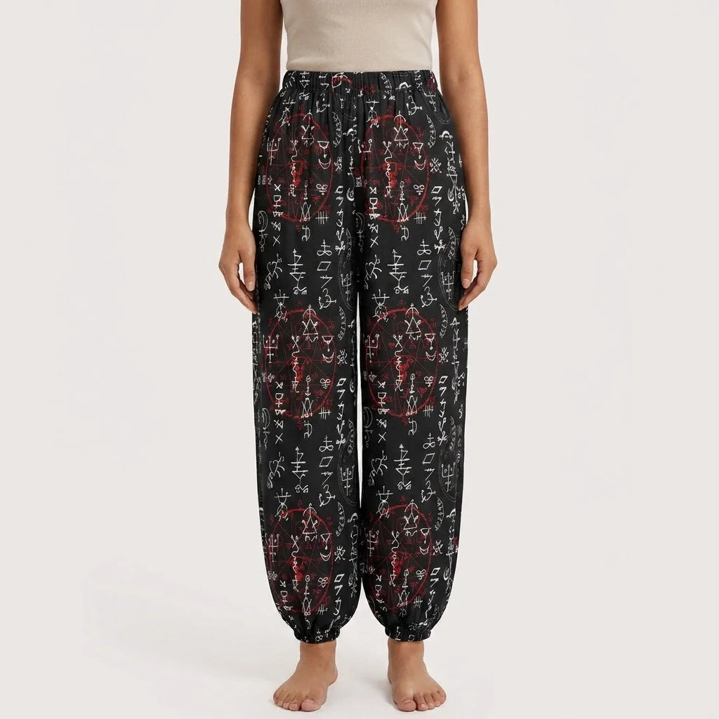 Mystic Alchemy Harem Style Pants in Black