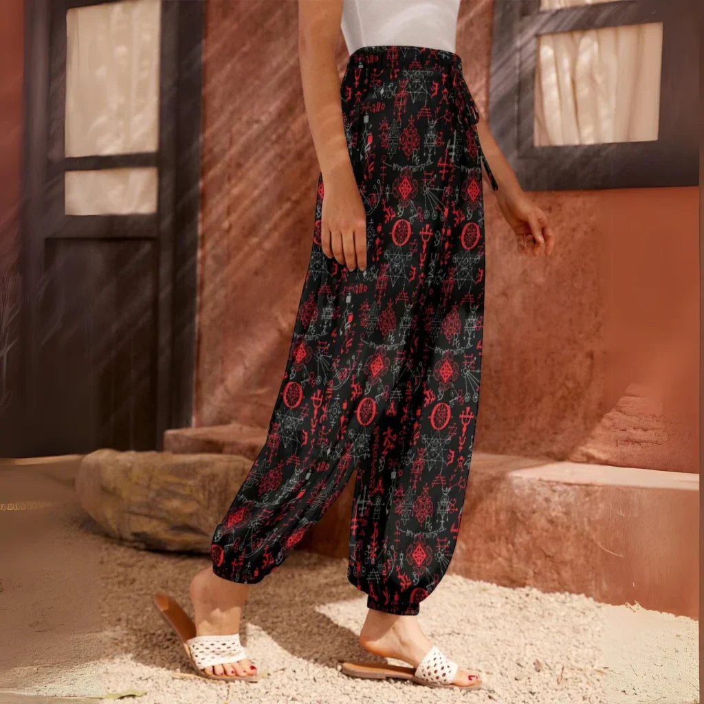 Mystic Alchemy Japanese Harem Pants in Black
