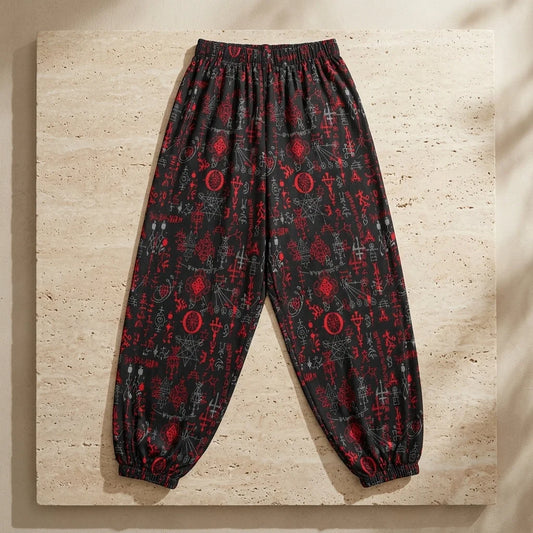 Mystic Alchemy Japanese Harem Pants in Black
