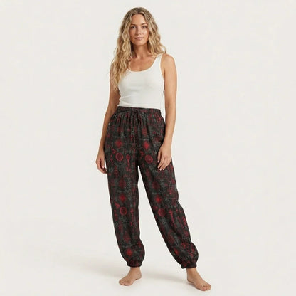 Mystic Alchemy Japanese Harem Pants in Black