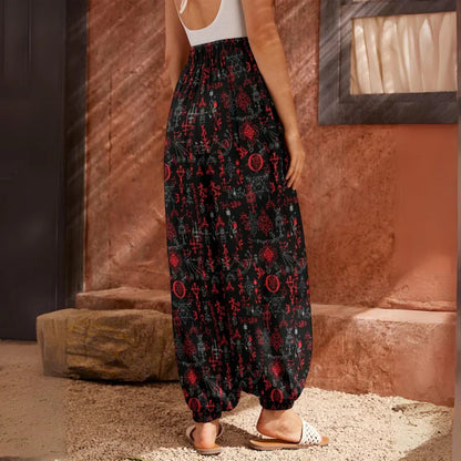 Mystic Alchemy Japanese Harem Pants in Black